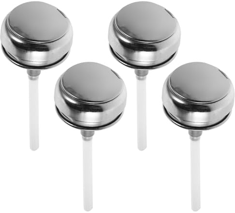 SOLUSTRE 4pcs Push Down Dispenser Container Top Cover - Dispenser Pump Bottle Lid - Push Down Alcohol Pump Bottle Cap Metal