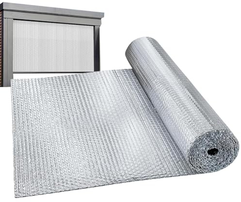 Lpoppcx Rouleau D'Isolation Réfléchissante - Feuille Isolante Thermique à Bulles Imperméable | Rouleau d'Isolation à Bulles,Pour Camping-Car, Toit, Porte De Garage, Camion, Automobile