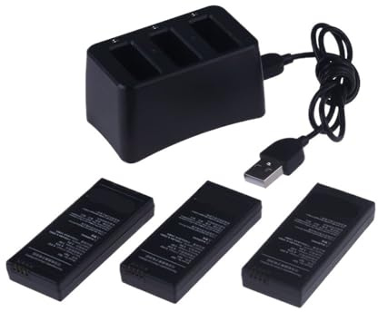 3.8V 1100mAh Battery， Compatible For DJI EDU 3.8 V FULLYMAX Flight Battery ，Compatible For Tello Drone Accessories(3 pcs battery- Hub)