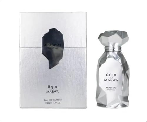 Arabiyat Prestige Marwa Eau de Parfum, 100 ml, Silber, Herrenparfüm, ohne Umverpackung, nur im Beutel, hergestellt in den VAE