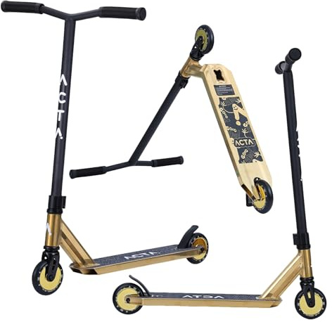 ACTA Stunt Scooter KSP Neochrom - Freestyle Roller Kickscooter | für Kinder & Erwachsene ab 8 Jahren, ABEC 9 Kugellager, Aluminium-Trittbrett, HIC-Kompressionssystem