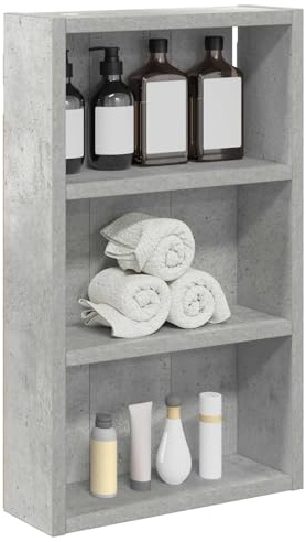 vidaXL Badezimmer-Wandschrank Betongrau 30 x 10 x 50 cm Holzwerkstoff