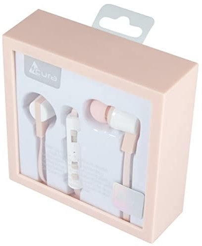 ACURA AURICOLARE STEREO per APPLE IPHONE 6, SAMSUNG GALAXY S7 CON TASTO DI RISPOSTA E REGOLAZIONE VOLUME COLORE ROSA