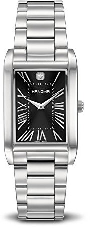 Hanowa Damenuhr Swiss Made Edelstahl Schwarz 16-7050.04.007