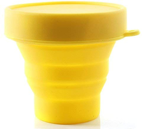 LUCKY CLOVER Collapsible Silicone Cup Foldable Sterilizing Cup for Menstrual Cups and Storing Your Diva Cup - Foldable for Travel