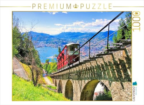 CALVENDO Puzzle Standseilbahn auf den Monte Brè | 1000 Teile Lege-Größe 64 x 48 cm Foto-Puzzle für glückliche Stunden