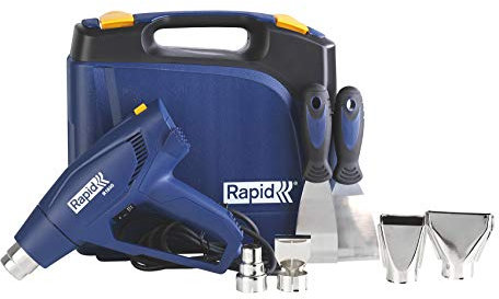 RAPID 5001350 - Decapador pistola de Aire caliente R1800 Maleta kit con accesorios - Novedad