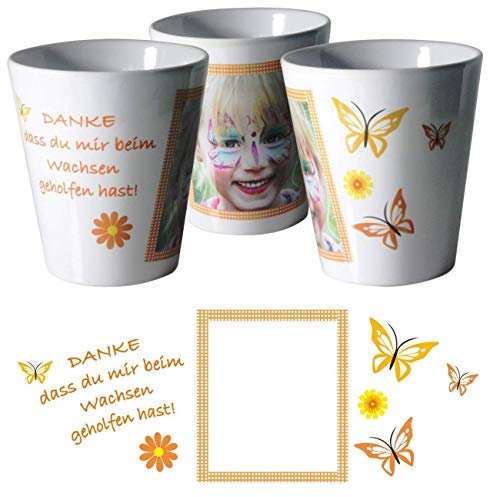 Blumentopf mit Foto als Geschenk für Tagesmutter/Kindergärtnerin