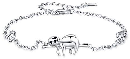 CHENGHONG Faultier Armband 925 Sterling Silber Zweige Lustig Einzigartig Niedliches Tier-Armband für Frauen Mädchen Freunde…