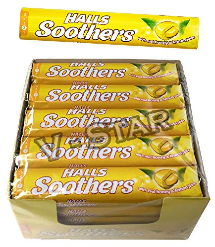 HALLS SOOTHERS - 10 x 45g Packs (Honey & Lemon)