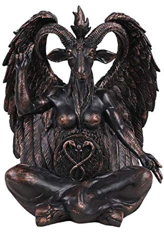 Pacific Giftware Große Baphomet Figur kupferfarben 40 cm - Luzifer Dämon Goat of Mendes Pagan Statue