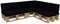 POKAR Palettenkissen Palettenauflagen mit abnehmbarem Bezug Palettenmöbel Palettensofa 8er Set: Sitzkissen 120x80 + Rückenlehne 120x40, Schwarz