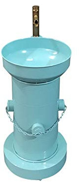 FINDYU Lavandino con Rubinetto Stile Industriale Idrante A Pavimento Lavandino del Bagno Retro Ferro Metallo Lavabo Vintage (Colore : Blu)