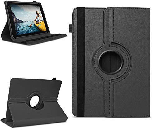 Tablet Schutzhülle - kompatibel mit VALE Tablet V11E / V10E / V10A allen 10,1 - 11 Zoll Geräten - 360 Grad Hülle für Tablets - ultradünne Tablet Tasche - Multi-Winkel Tablethülle, Farben:Schwarz