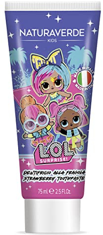 Naturaverde | Kids - L.O.L. Surprise! - Dentifricio alla Fragola, 75ml | per Bambini, Dentifricio Bambini con Formula Delicata, Dentifricio LOL