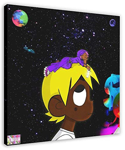 Hip Hop Rapper Lil Uzi Vert Vs. The World 2020 Album-Cover Leinwand Poster Schlafzimmer Dekor Sport Landschaft Büro Zimmer Dekor Geschenk 70 x 70 cm Rahmen Hip Hop Rapper Lil Uzi Vert vs. the World