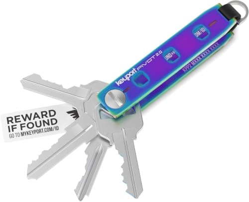Keyport Pivot 2.0 Premium Edelstahl-Schlüssel-Organizer – EDC-Schlüsselhalter mit D-Ring für Schlüsselanhänger und Lost & Found Service – anpassbares modulares Design – Schlüsselanhänger Alternative