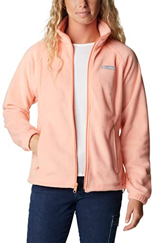 Columbia Women's Benton Springs Full Zip Fleece Jacket, Coral Reef, 3X