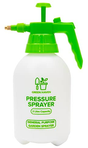 GREEN HAVEN 2 Litre Pump Action Pressure Sprayer - Pump sprayer with Adjustable Nozzle, High-Pressure Spray for Weed Killer Pesticides Fungicides Cleaning