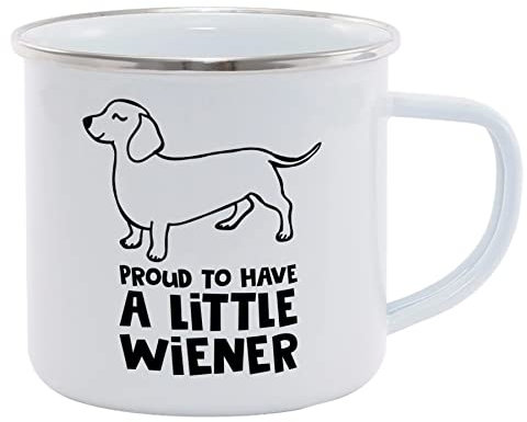 Hippowarehouse Proud to Have a Little Wiener - Dachshund Sausage Dog Printed Mug Various Colour Options Ceramic Cup Kitchenware 11oz