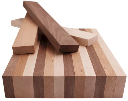 Barrington Hardwoods Paquete de 5 tablas de nogal, arce y cereza, 15 unidades, color negro