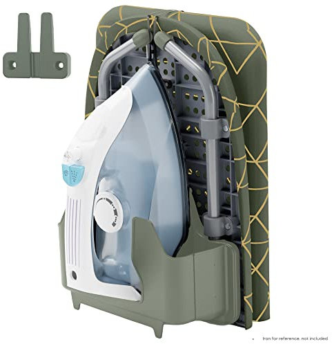 Xabitat Table Top Ironing Board W/Wall Mount | D-Crease | Portable Space Saving Mini Laundry Room Iron Board | Foldable Small Ironing Board with Iron Holder | Green