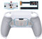 eXtremeRate RISE4 Remap Kit Programmable pour ps5 Manette BDM-010&020, Coque Arrière Redessinée avec 4 Palette Métal pour ps5 Manette, Palette Métallique, Blanche