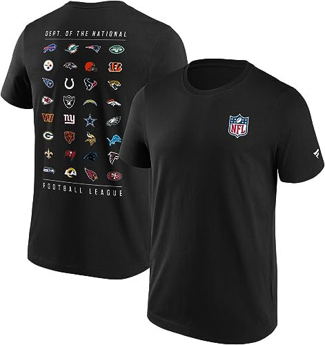 Fanatics - NFL Shield All Team Graphic T-Shirt Farbe Schwarz, Größe 3XL