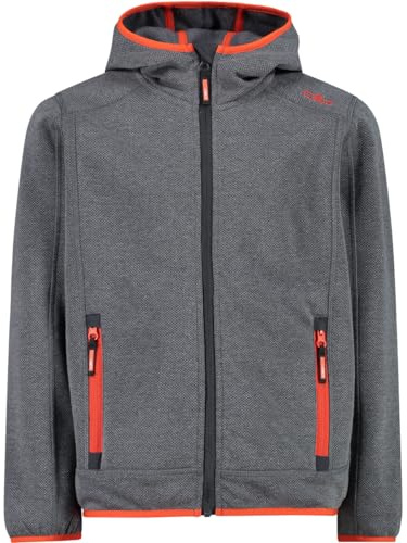 CMP - Kinderjacke mit fester Kapuze, Anthrazit-Flamme, 98