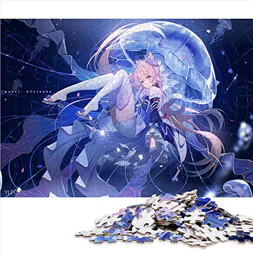 für Erwachsene 1000 Teile Genshin Impact Sangonomiya Kokomi Puzzle Erwachsene Papppuzzles Herausforderndes Spiel (Größe 26x38cm)