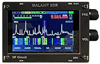 Eighosee 50K-250MHz 400M-2GHz SDR Pro Malachite Receiver All-Band Aviation Band Radio Receiver with Expansion Board Black