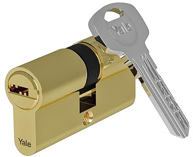Yale 1000-Serie Euro-Profilzylinder – Doppelt – 30/35-4 Schlüssel – Messing poliert – Blistermenge 1