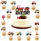 ENLACE Bagger Tortendeko Baustelle,13 Stück Bagger Kuchen Deko,Happy Birthday Tortendeko Kindergeburtstag,Baufahrzeug Cupcake Topper,Traktor Cake Topper Geburtstag für Mädchen/Junge