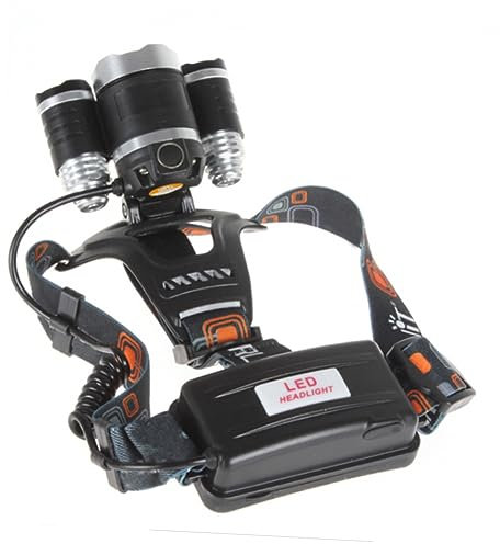 Uonlytech Stirnlampe Led-scheinwerfer Mit Lumen Und Für Outdoor-sportarten Batteriebetrieben Licht Einstelltasten Hochmittelniedrigblitz Tragbar Blendfrei Flimmerfrei Strahlungfrei