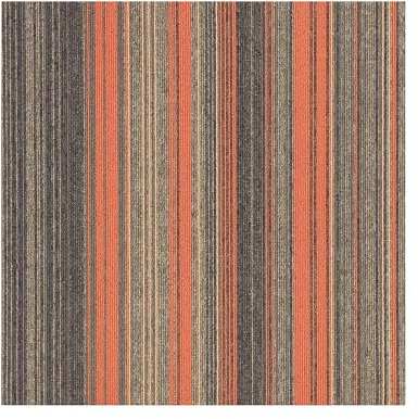 7 SQM Heavy Duty Striped Carpet Tiles, 28 x Self Adhesive Floor Tiles 50x50cm, for Kitchen Hallway Flooring Sticky Floor Tile, for Residential and Commercial Use