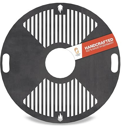 Plaque de cuisson ronde ignifuge 123 - Diamètre : 80 cm - En acier à grains fins - Plaque de plancha massive de 4 mm d'épaisseur - Accessoire de barbecue pour brasero, tonneau à feu, barbecue et