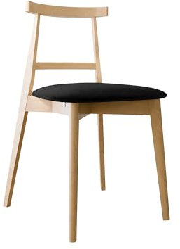 Mirjan24 Esszimmerstuhl Hazren, B:48 x H:75 x T:54 cm, Stuhl aus Buchenholz für Esszimmer, 2 mal lackiert, Lack auf Wasserbasis, Gepolsterte Sitzfläche, Küchenstuhl (Buche/Magic Velvet 2219)