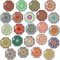 MORCART 30 Stück Magnete für Magnettafel Kühlschrankmagnete Mandala Blumen Dekorative für Kühlschrank, Whiteboard, Pinnwand, Küche, Tafeln, Büro Kinder und Erwachsene Geschenk