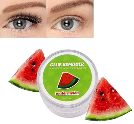 Lash Extensions Remover Cream,Mild Eyelash Remover for Extensions,Fast Acting Removing Glue Cream,Eye Lash Cleanser,Eyelash Extension Remover,Eyelash Glue Remover Individual Lashes(Watermelon)