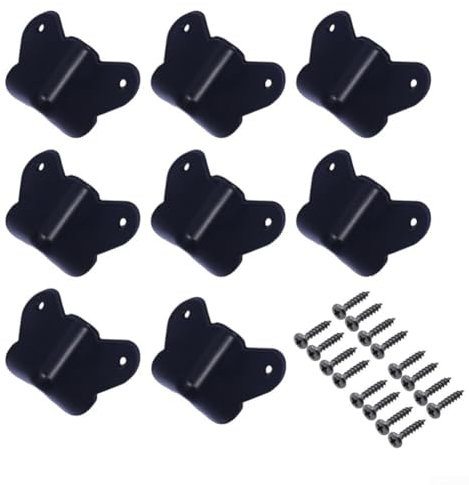 8 schwarze Ecken für Gitarren-Verstärkerschrank, zuverlässiger Lautsprecher-Eckenschutz
