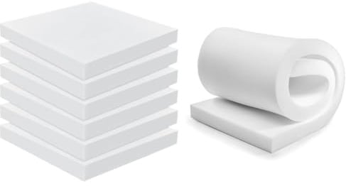 Crescent Textile Cut to Any Size Upholstery Firm Foam Sheet Premium Quality for All type Cushioning Bench, Stool, Window Seat Pads, Sofa, Dinning Chair Pads Replacement Pet Bed (18x16x3)