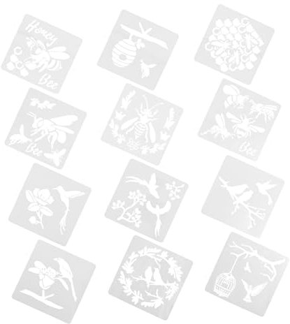 ULDIGI 12blätter Wandmalerei Schablonen Aus Pet Wiederverwendbare Malschablonen Für Kreative -projekte Geeignet Für Erwachsene Praktische Malvorlagen Für Innenbereich