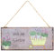 Gartenschild L30cm Bin im Garten Spruch Metall Wandbild Garten Deko Wandbild Wanddeko Türschild Schild Metallbild