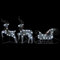 Tidyard Rentier mit Schlitten, Rentiere Weihnachtsdekoration, LED Rentier, Beleuchtet Dekofigur Weihnachtsdeko Weihnachten Beleuchtung Außen, 60 LEDs Outdoor Silbern