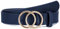 SUOSDEY Ledergürtel gute Qualität weiches Leder Damen Gürtel mit Schnalle, Jeansgürtel für Frauen, Breite 3,3 cm marineblau