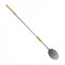 PALUPLUS Pala Pizza Rotonda con Manico in Legno di Faggio, Lunghezza 158 cm e Diametro 18 cm, Palino in Acciaio Inox, manico scorrevole, ideale per forno a legna o gas, Made Italy -764F