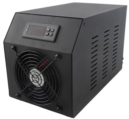 Wassertankkühlsystem, Wassertankkühler, 1/4 -PS -Wasserkühler mit Pumpe und Schlauch, 16 Gal 60 -l -Wasserkühlsystem für Korallenfisch -Garnelen -Hydroponik -Tank (EU -Stecker