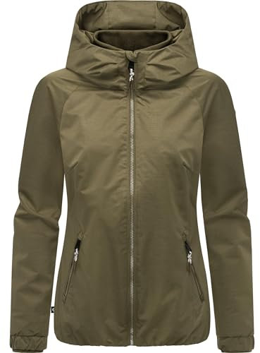 Ragwear Damen Übergangsjacke Dizzie Tech wasserdicht mit großer Kapuze