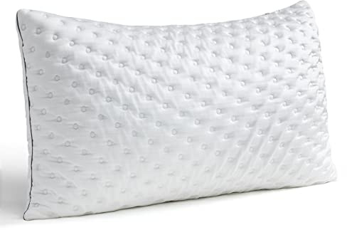 BedStory Bettkissen 40 x 70 cm – Memory-Schaum und Faser mit Verstellbarer Füllung, weich und atmungsaktiv zum Schlafen, Bezug waschbar