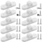 HAFRILY Lot de 10 œillets muraux en plastique PP avec 20 vis pour auvent, caravane, auvent, montage vertical ou horizontal, accessoires de caravane